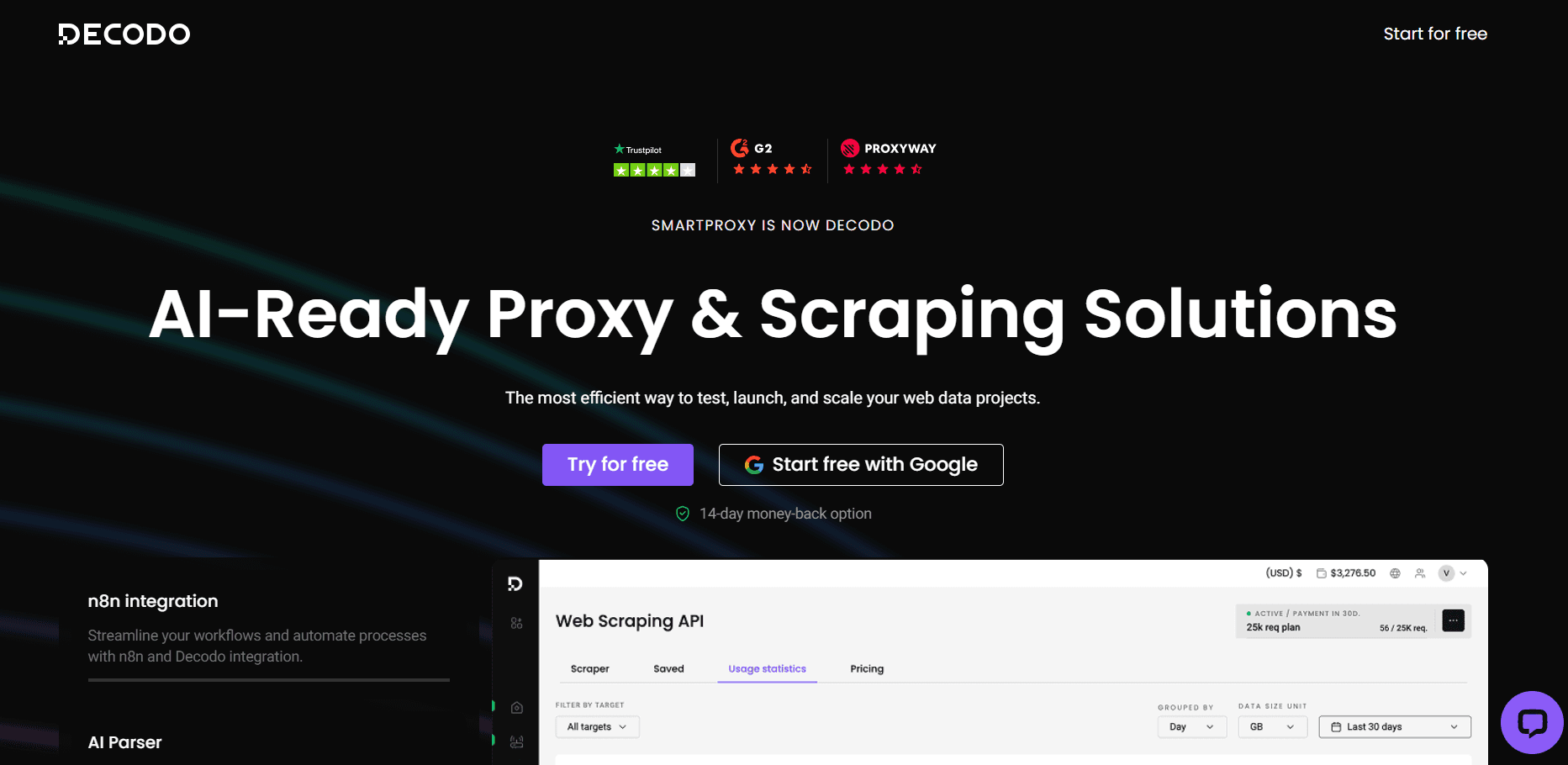 Decodo homepage