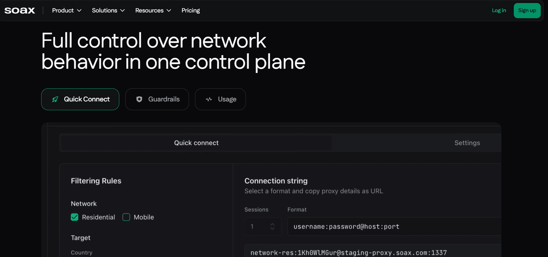 SOAX homepage