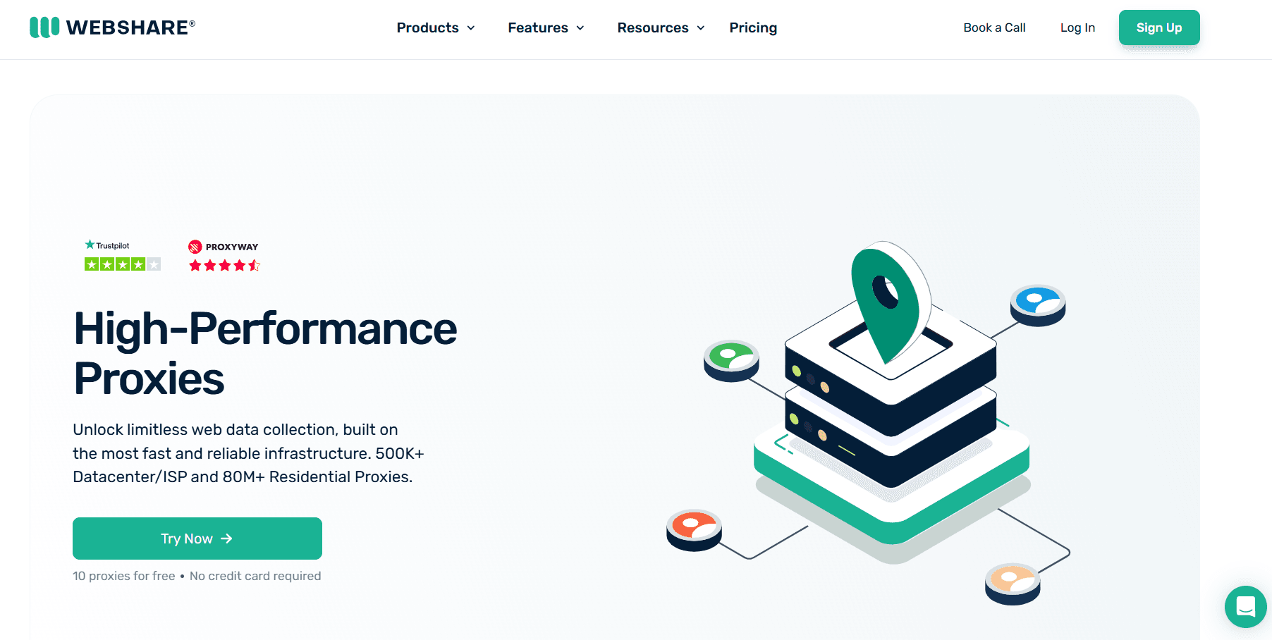 Webshare homepage
