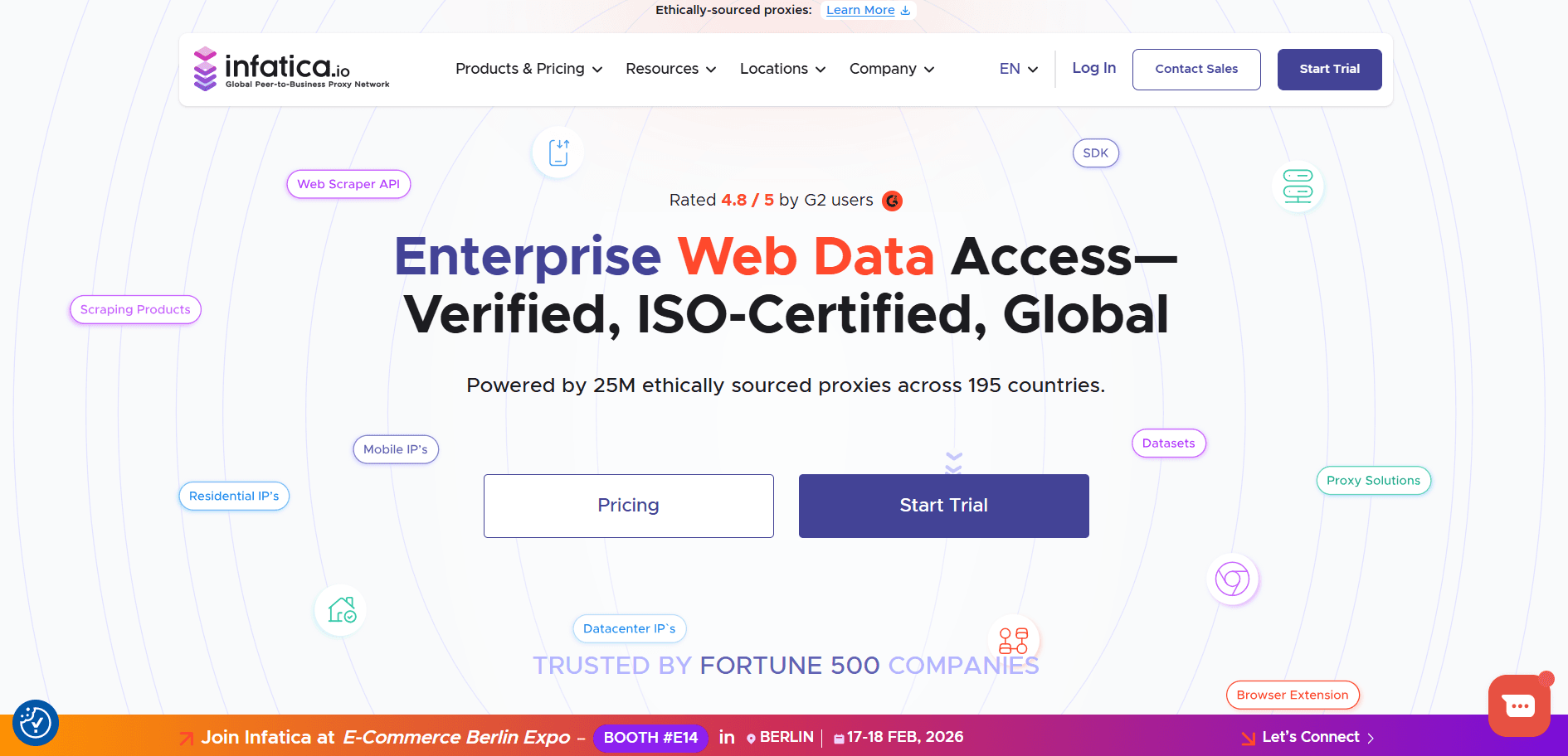 Infatica homepage